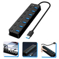 7-port Expander Usb 3.0 Hub With Independent Switch Plug & Play