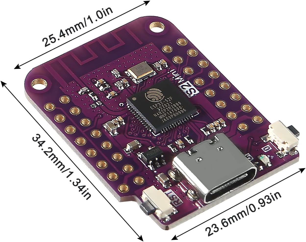 Esp32 S2 Mini S2 Mini V1.0.0 Wifi Board Based Esp32-s2fn4r2 Esp32-s2 4mb Flash Type-c Connection Compatible With Micropython