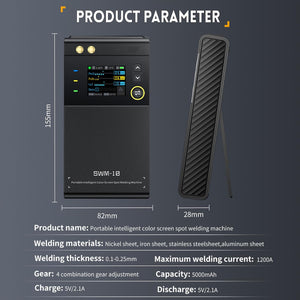 SWM-10 Handheld Spot Welder, DIY Mini Welding Machine, 5000mAh Portable Welding Machine, Weldable 0.25mm Welding Tool