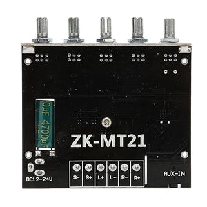 Digital Stereo Amplifier Board, Zk‑mt21 Bluetooth 2.1 Channel Dc 12‑24v, Hifi Diy Audio Power Amp Module, For 15‑100w