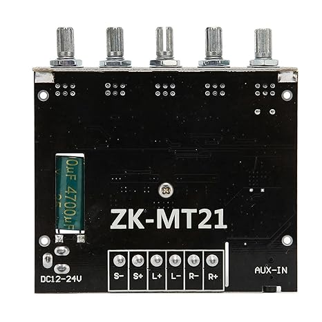 Digital Stereo Amplifier Board, Zk‑mt21 Bluetooth 2.1 Channel Dc 12‑24v, Hifi Diy Audio Power Amp Module, For 15‑100w