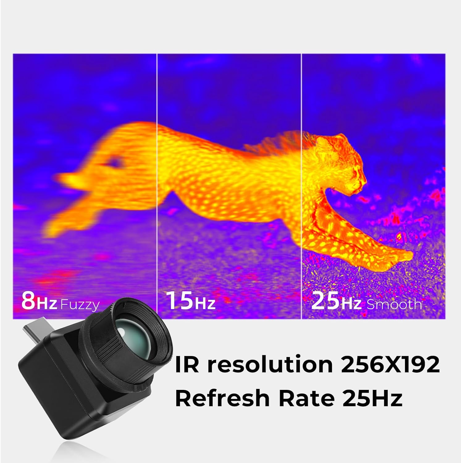 Infiray T2 Pro Thermal Monocular For Android, Thermal Imaging Monocular For Hunting, 2~15x Digital Zoom, Hotspot Tracking, 13mm Adjustable Lens,