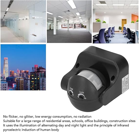 Motion Sensor Detector, Easy Installation Energy Saving Infrared Pir Motion Sensor High Quality