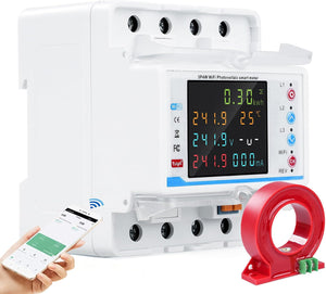 WiFi Electricity Meter 3 Phase 100 A Tuya Compatible Smart Energy Meter with Safety Features for Home Use price