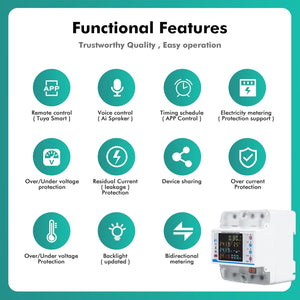 WiFi Electricity Meter 3 Phase 100 A Tuya Compatible Smart Energy Meter with Safety Features for Home Use price