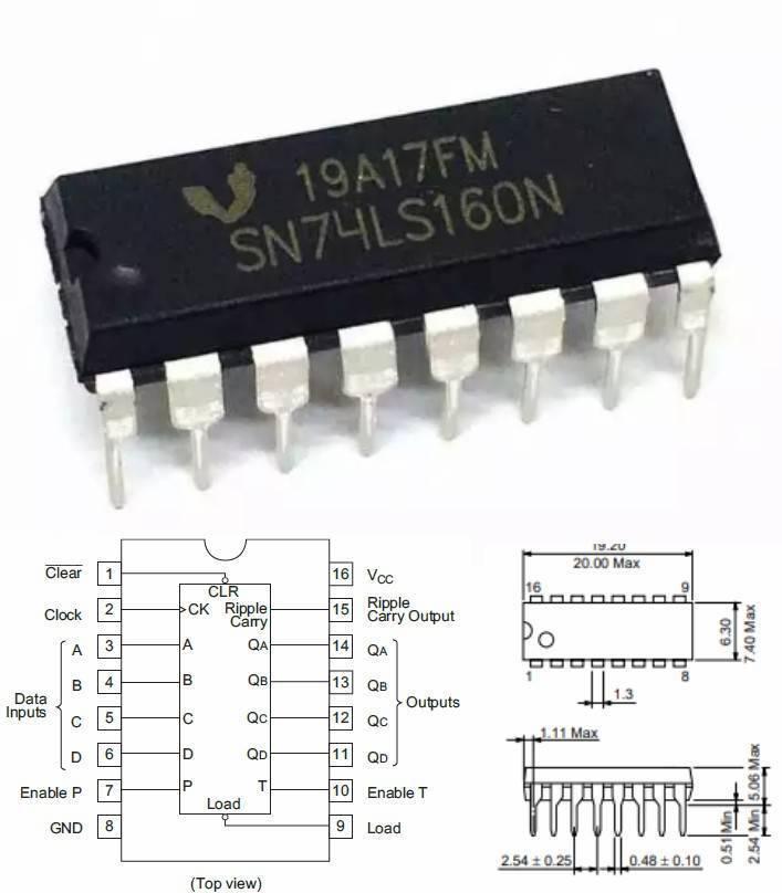 74160 Bcd Counter Ic Decade Counter 4-bit Synchronous