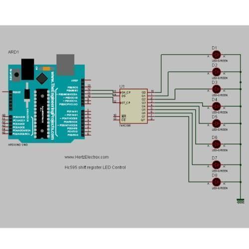 74hc595 8 Bit Serial To Parallel Shift Register Ic