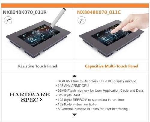 7 Inch Nextion Tft Hmi Lcd Touchscreen Nx8048t070-011r