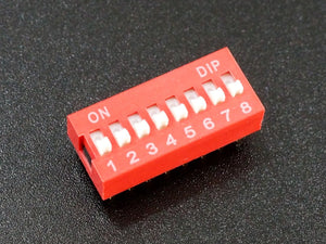 8-position Dip Switch – Slide Type, Pcb Mount, 8-bit Manual Address Switch