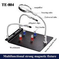 TE-804 Soldering Third Hand Magnetic Universal PCB Motherboard Fixture With Magnifier