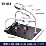 TE-804 Soldering Third Hand Magnetic Universal PCB Motherboard Fixture With Magnifier