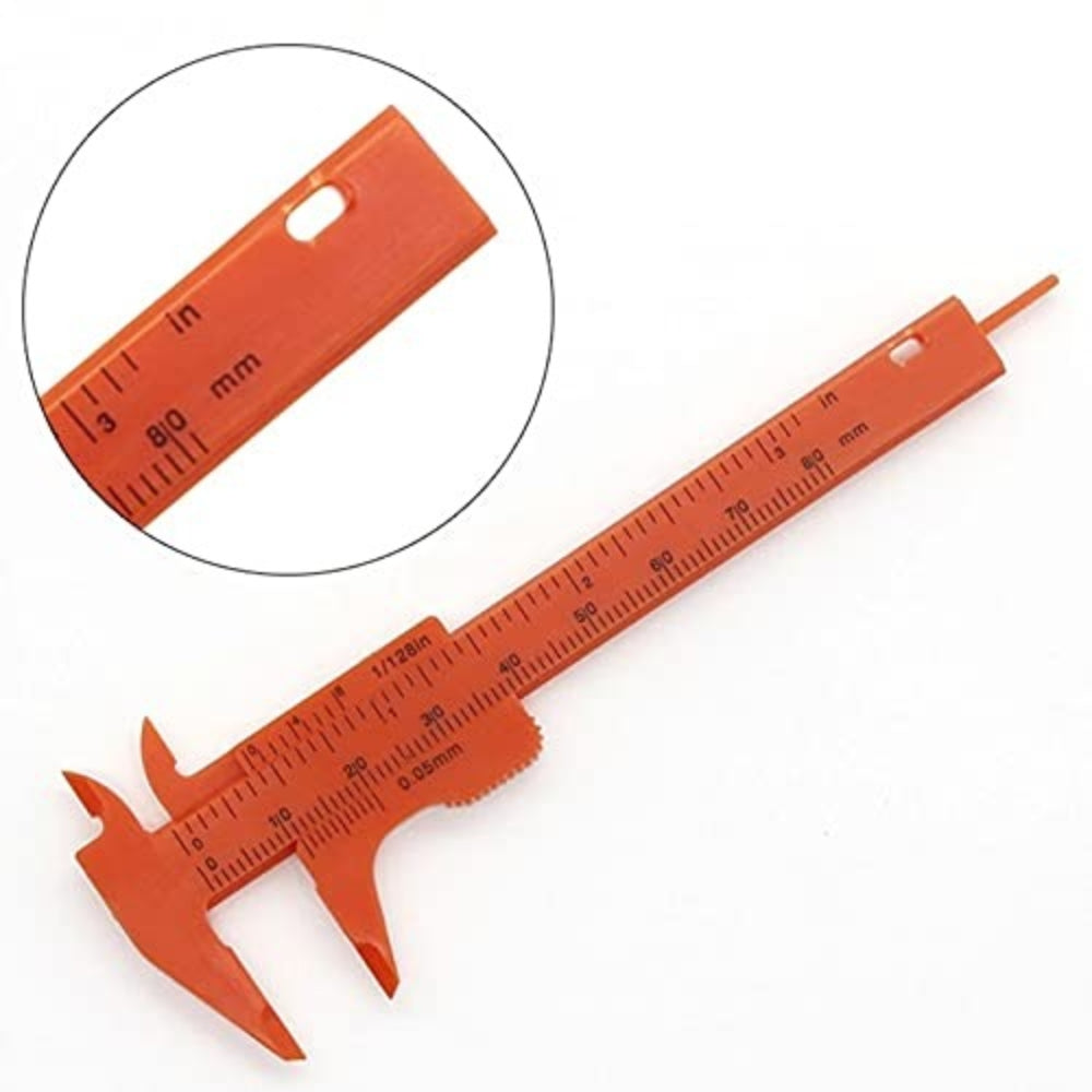 80mm Plastic Vernier Caliper | Dual Scale Mini Measuring Tool