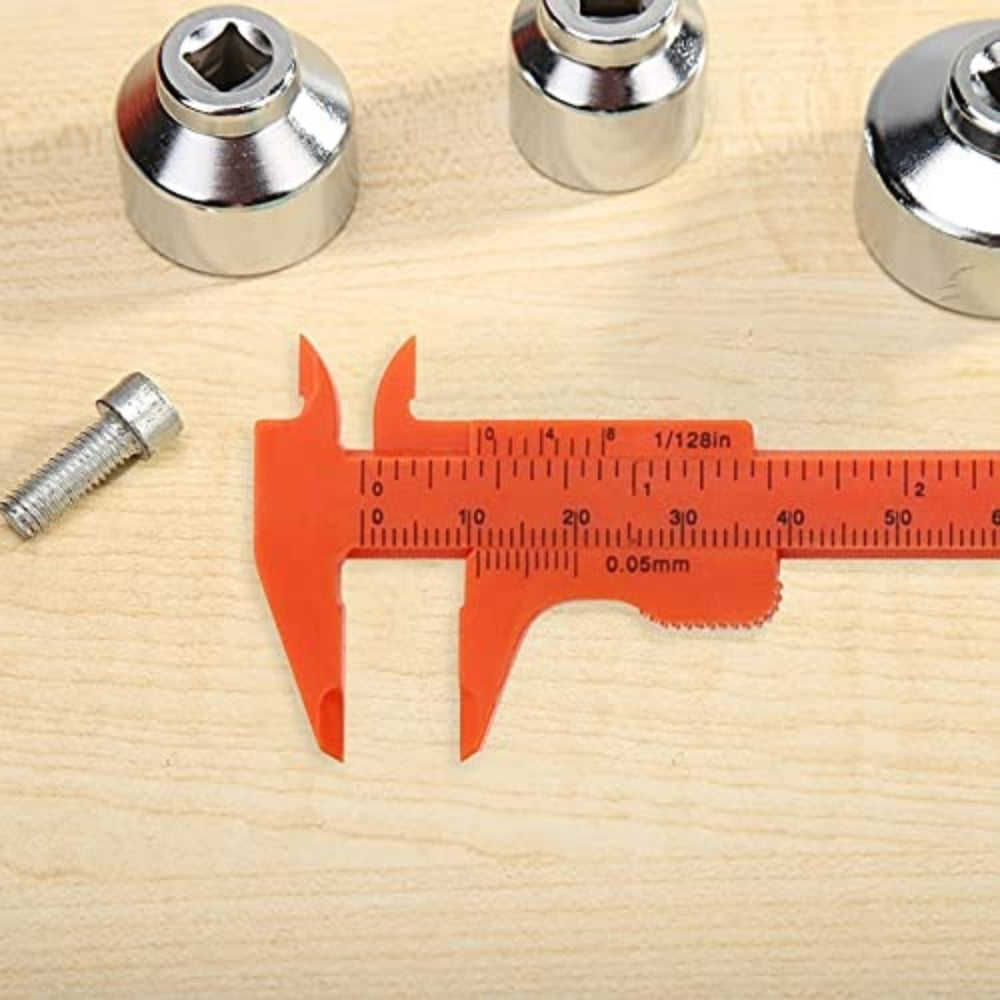 80mm Plastic Vernier Caliper | Dual Scale Mini Measuring Tool