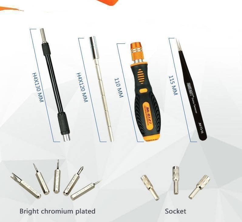 Jakemy Jm-8127 53in 1 Screwdriver Ratchet Hand-tools Suite Furniture Computer Electrical Maintenance Tools