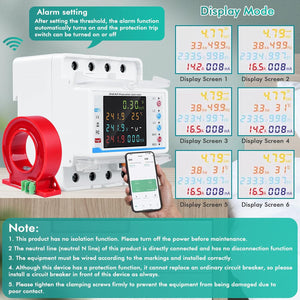WiFi Electricity Meter 3 Phase 100 A Tuya Compatible Smart Energy Meter with Safety Features for Home Use price