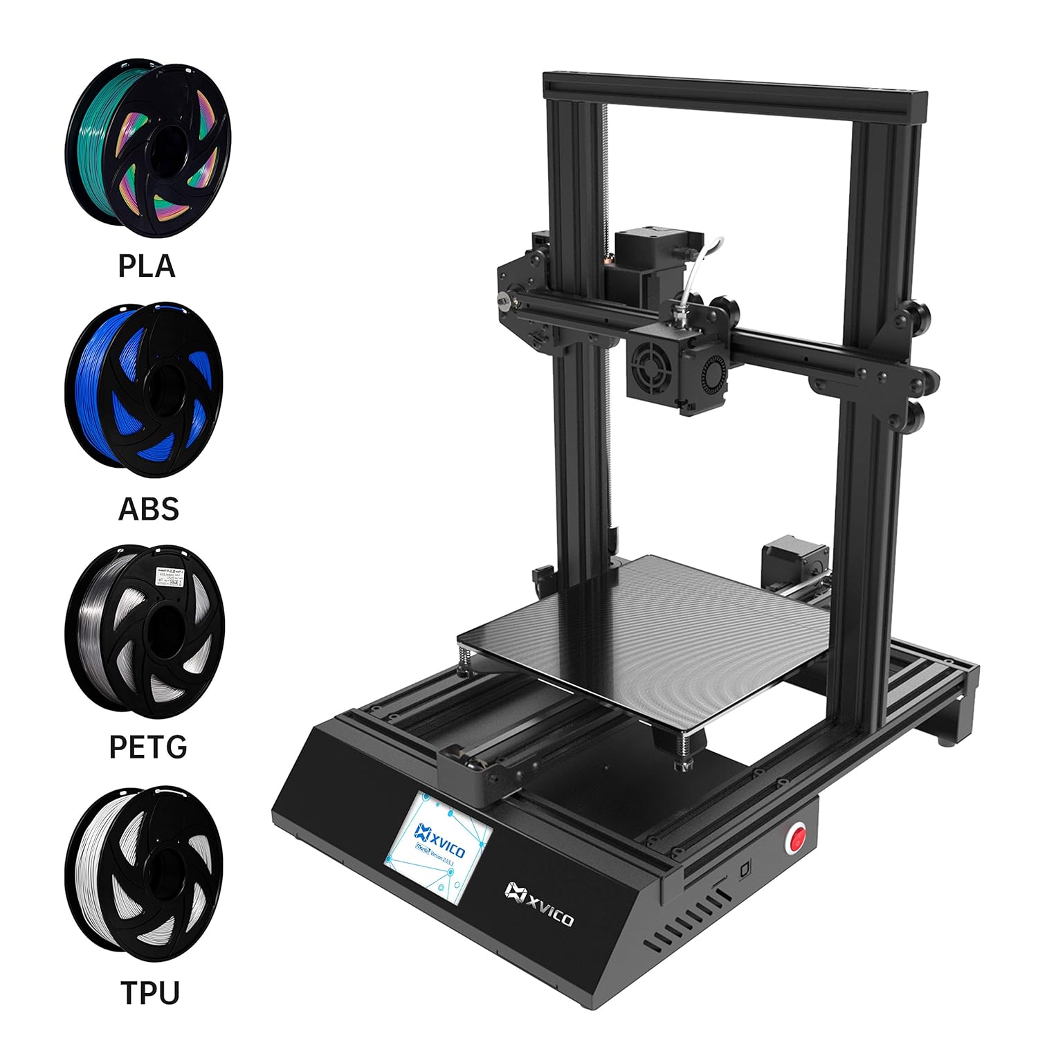 XVICO 3D Printer X3S DIY Kit Rapid Assembly with Open Source Marlin 2.0, Large Build Print Area 220mm x 220mm x 250mm