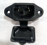 3 Pin Male Computer Socket Ac Socket With Closing Window