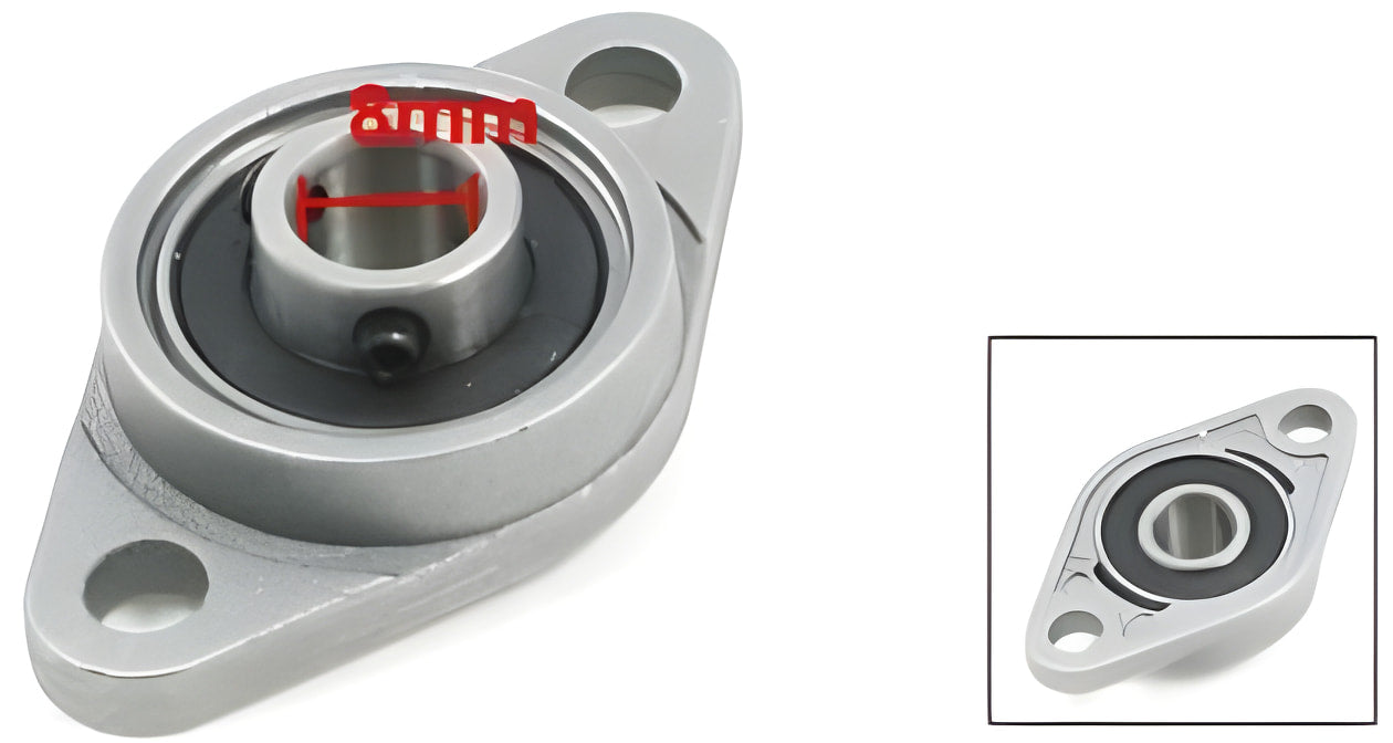8mm Diameter Zinc Alloy Bearing Housing Kfl08 Fl08 K08 Flange Bearing With Pillow Block Bearing
