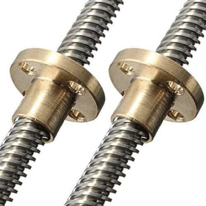 8mm T8x2 Trapezoidal Acme Shaft Lead Thread Rod Brass Screw Nut