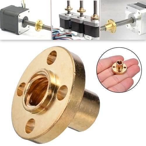 8mm T8x2 Trapezoidal Acme Shaft Lead Thread Rod Brass Screw Nut
