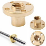 8mm T8x2 Trapezoidal Acme Shaft Lead Thread Rod Brass Screw Nut