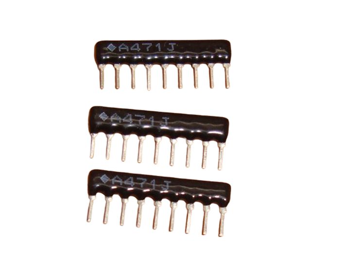 SIL 470R Resistor Pack 7 Resistor 9 pin 470 Ω