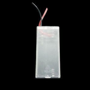 2 Cell Aa Battery Box Transparent Battery Holder With Switch And Cover Container