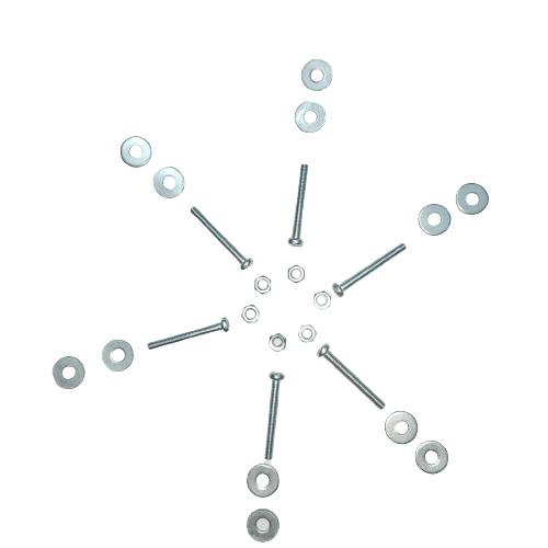 3mm x 15mm M3 Long Slotted Machine Screws Plus Nut & Washer