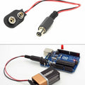 9v Battery Snap Connector To Dc Male Power Adapter Cable For Arduino