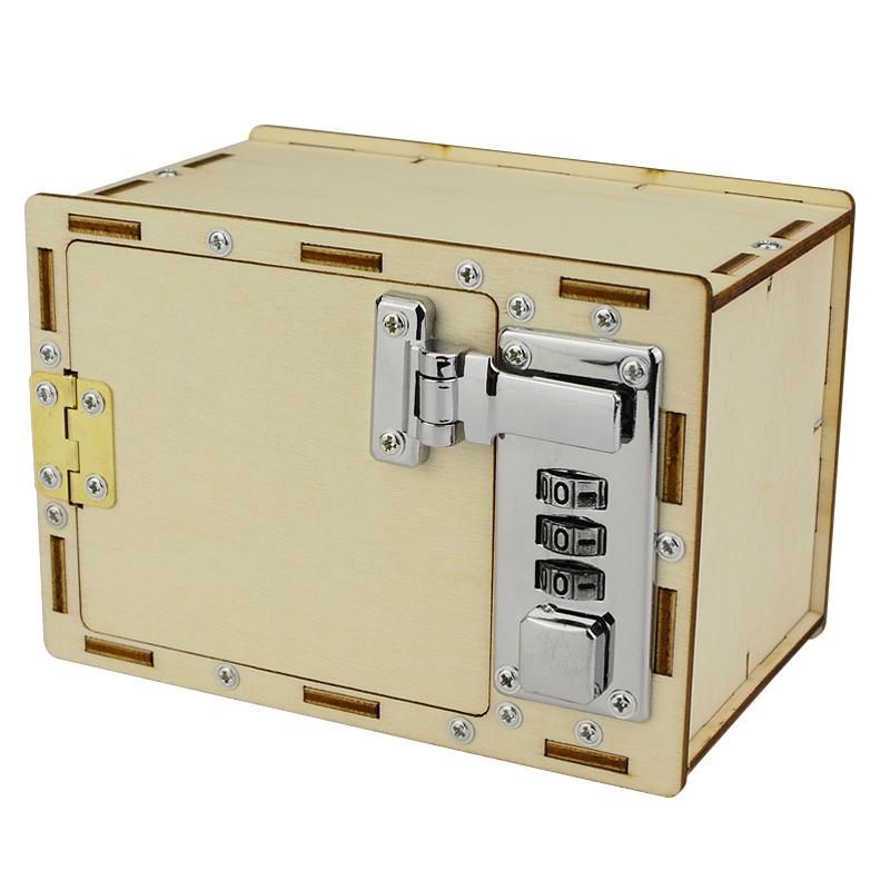 UnAssembled 3D Kids Wooden Lockbox Kit DIY Wooden