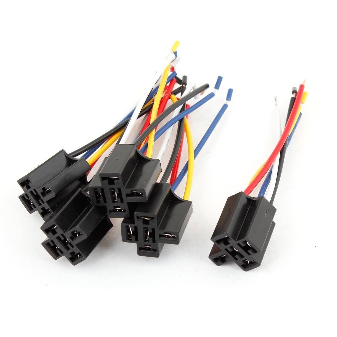 Car Motor Automotive Relay Connector Vehicle Relay Connector Pre Wired 4 Pin Relay Mounting Base Socket Holder