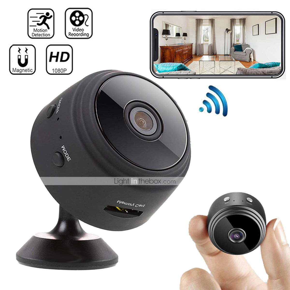 A9 Mini Wi-fi Camera 1080p Full Hd Wireless Ip Camera
