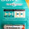 Clone 2pcs Aaa Rechargeable Cell 1.2v Sony Cycle Energy Cell