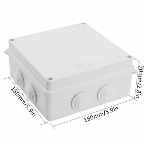 Abs Plastic Dust Proof Junction Box Universal Electrical Project Enclosure White 150mmx150mmx70mm