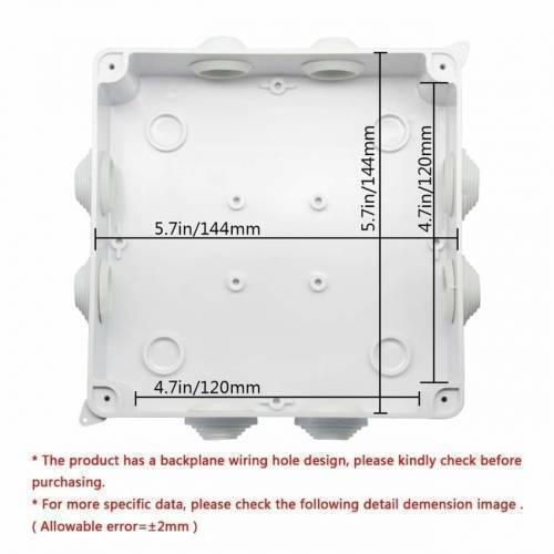 Abs Plastic Dust Proof Junction Box Universal Electrical Project Enclosure White 150mmx150mmx70mm