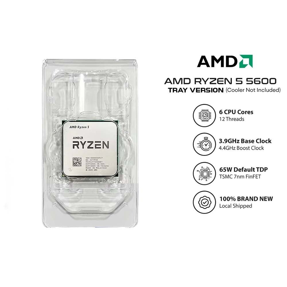 On Demand AMD Ryzen 5 5600 CPU - 6 Cores 4.4 GHz Boost AM4 Socket