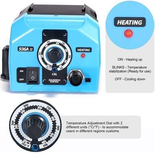 Adjustable Soldering Iron Station Web 936a Ii 65w With Intelligent Working Light