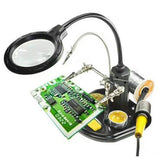 Advanced 2.5x-4x 16 Smd Leds Desk Lamp Iron Soldering Base Magnifier Glass Helping Hand Station Stand