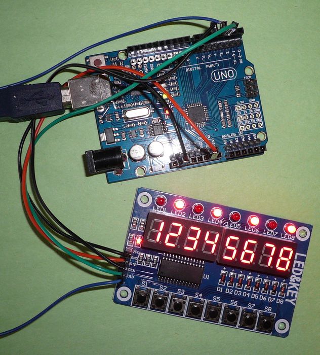 Tm1638 8 Digit 7 Segment Display With Led’s And Switches