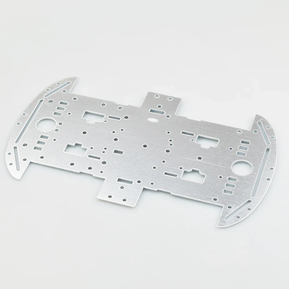 Aluminum Smart Car Chassis 4wd Base Plate Robot Car 1.5mm Thick Arduino Chassis