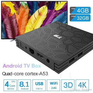 Android Smart Tv Box T9 4gb + 64gb Quad Core 4k Ultra Hd 9.0 v