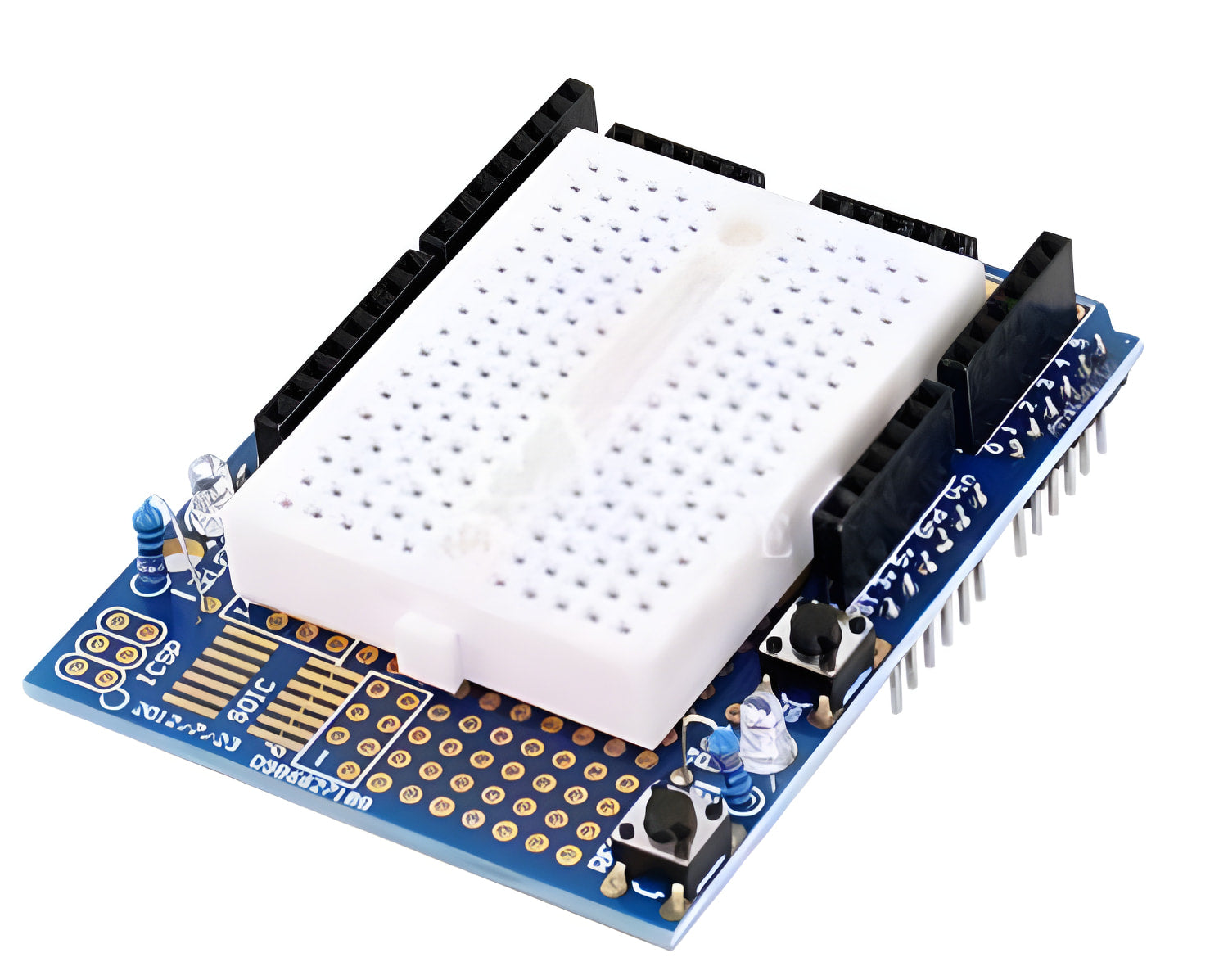 Arduino Uno Proto Shield With Syb-170 Mini Breadboard