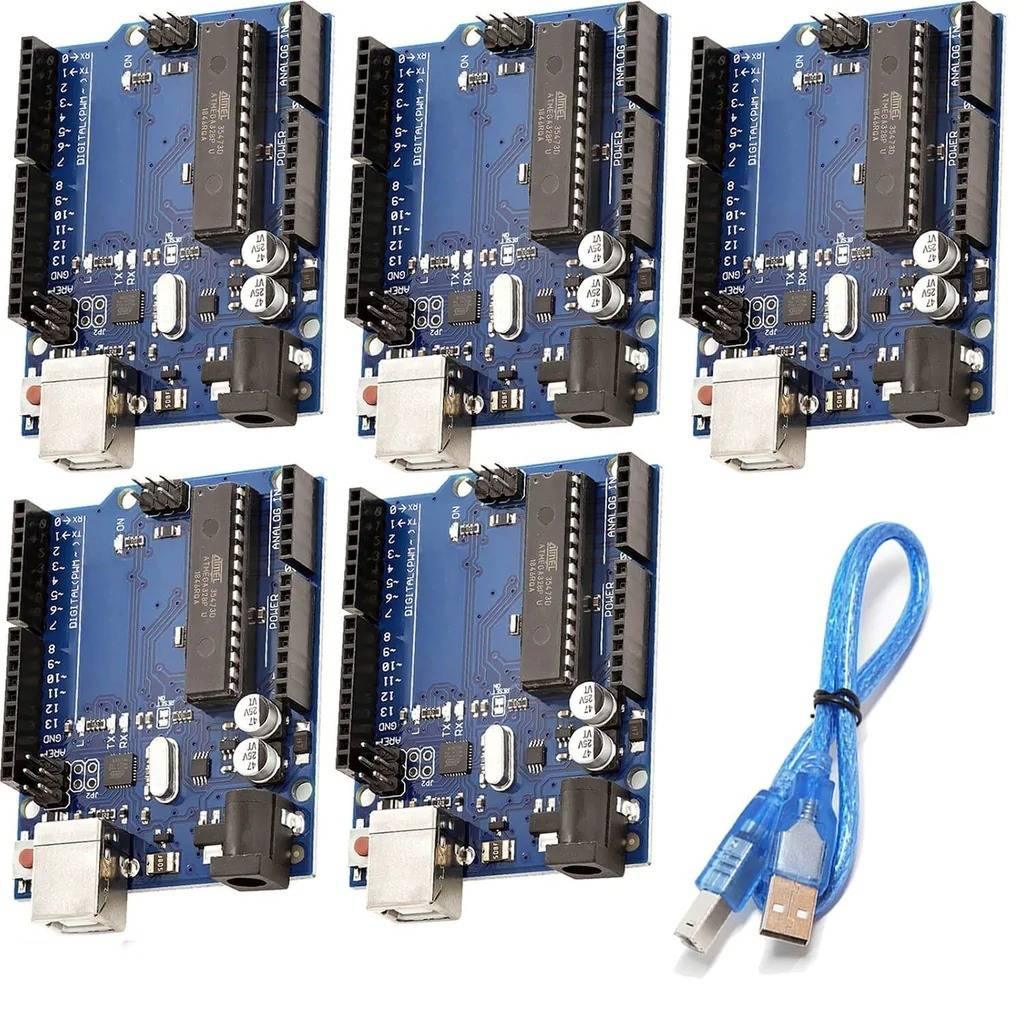 Arduino Uno R3 Dip With Usb Cable Without Arduino Logo