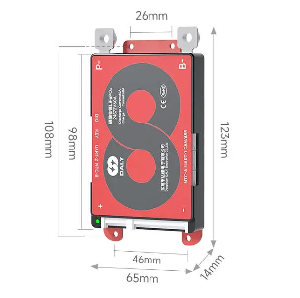 On Demand 48V Lifepo4 BMS DALY K Series Smart BMS 3S to 24S 40A 60A 100A