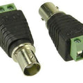 Bnc Female Connector With 2-pin Screw Terminal - Cctv Video Adapter