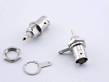 Bnc Chassis Mount Female Connector With Ground Tab Opek At-7031