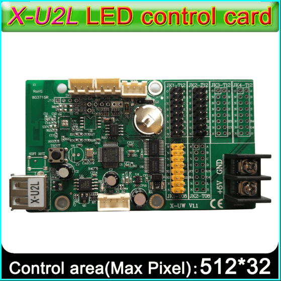Bx-u2l P10 Led Signs Control Card, P10 Display Module Control Card, Single & Double Color Advertising Led Panel Controller