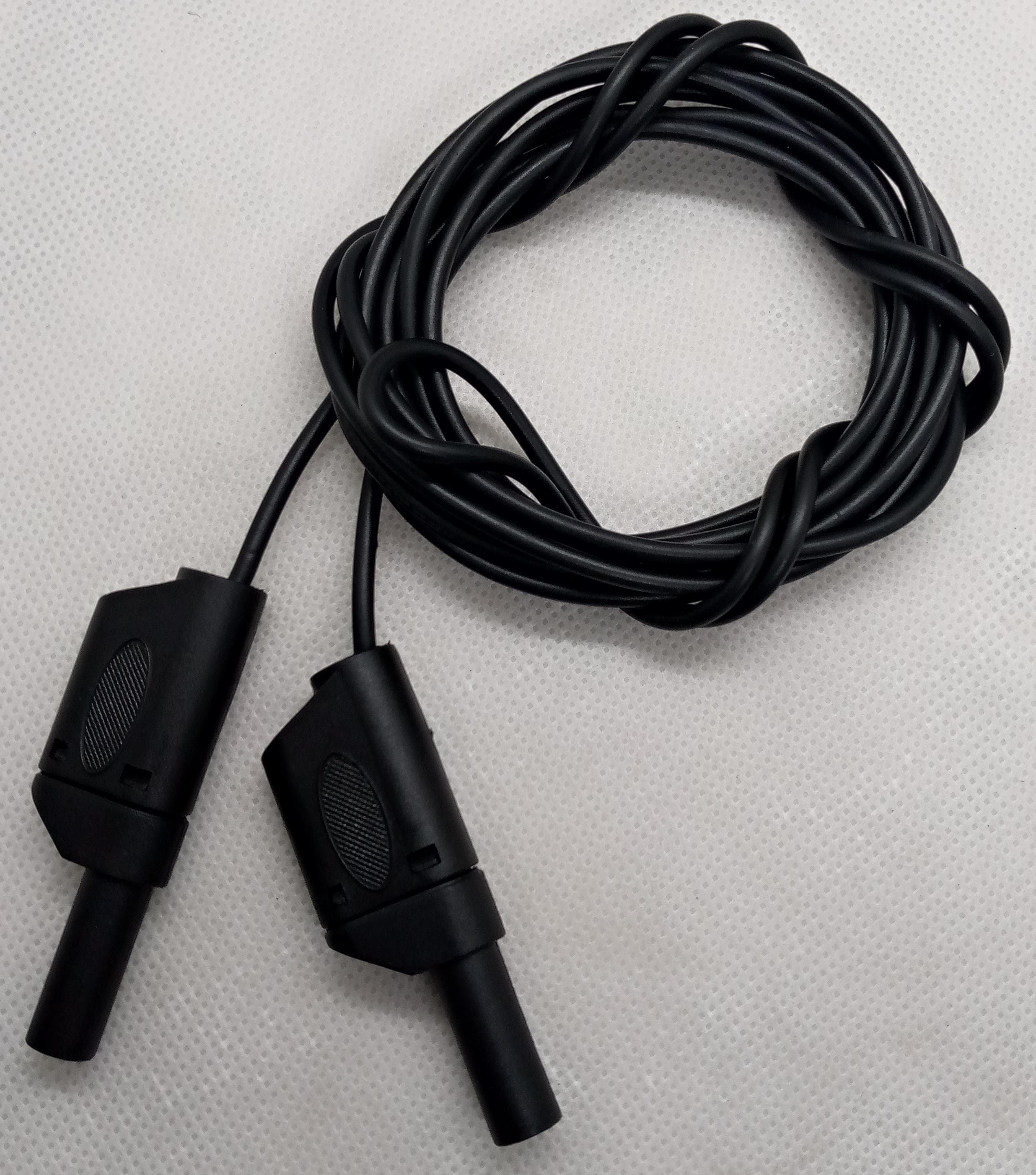 Black Banana Clip Wires 2 Meter | High-Quality Test Leads | Digilog.pk