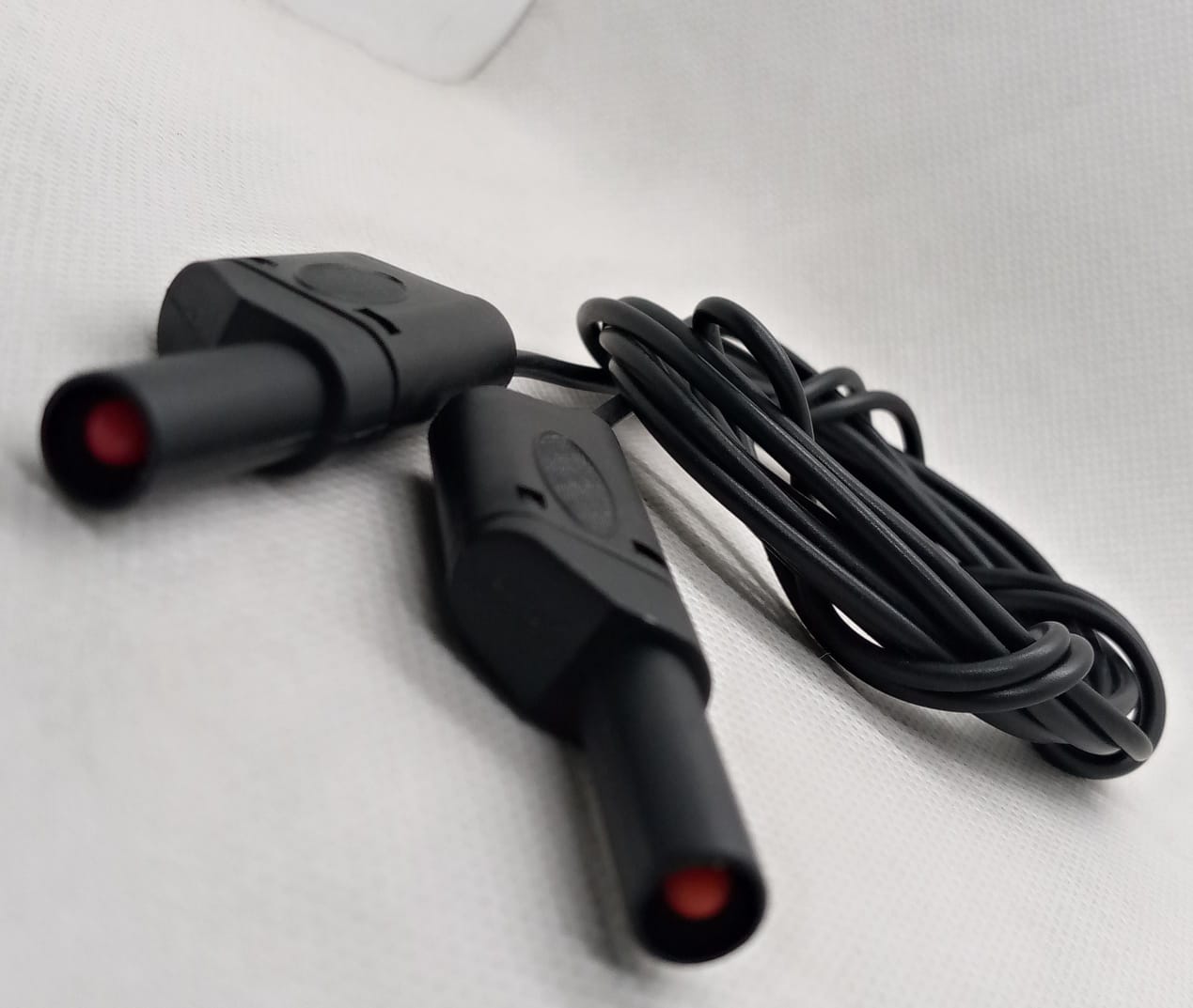 Black Banana Clip Wires 2 Meter | High-Quality Test Leads | Digilog.pk
