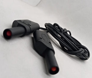 Black Banana Clip Wires 2 Meter | High-Quality Test Leads | Digilog.pk